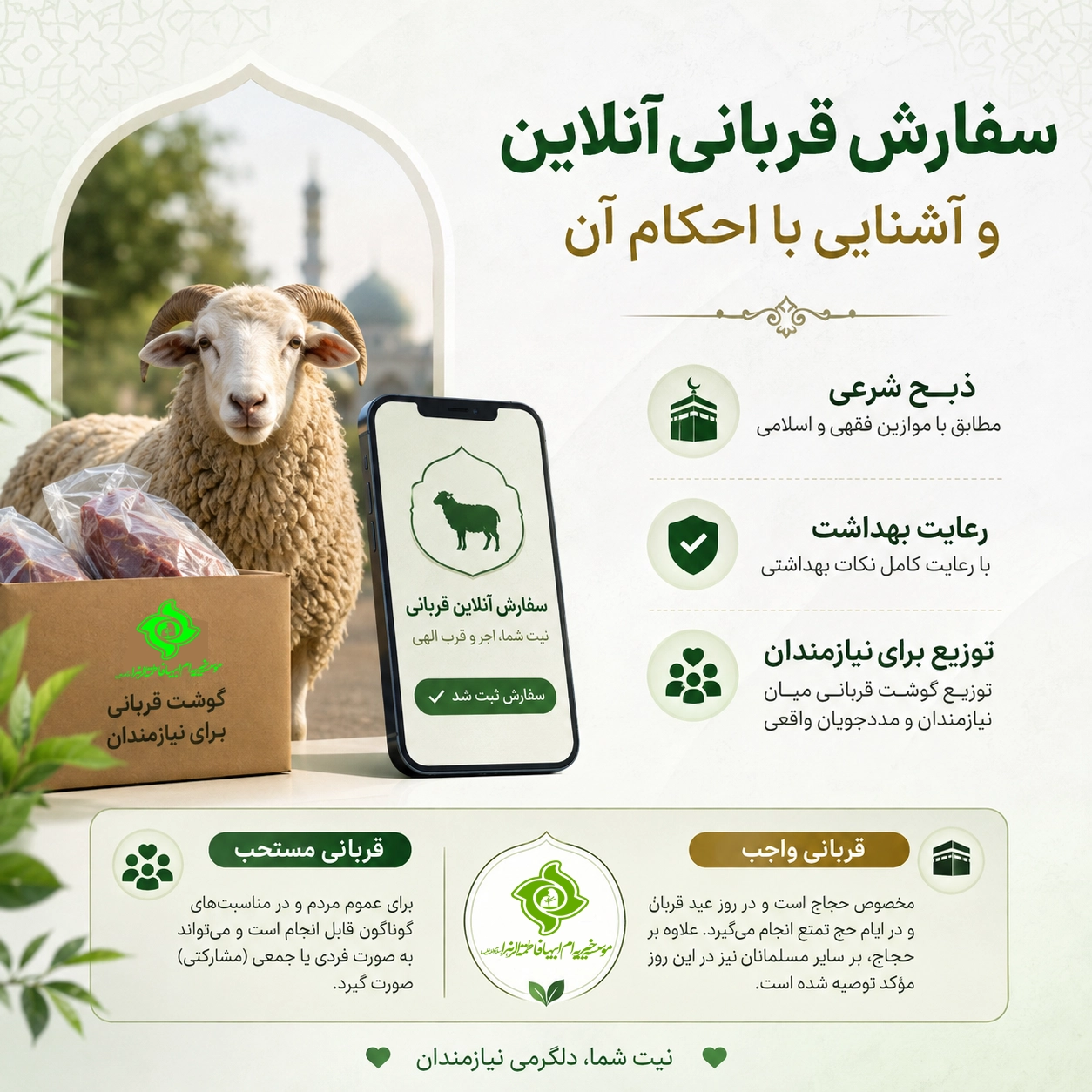 سفارش قربانی آنلاین | احکام و شرایط قربانی در اسلام